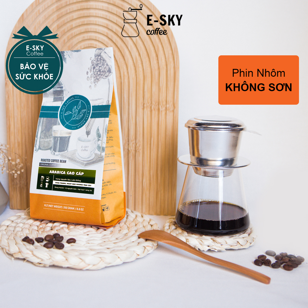 Phin pha cafe nhôm nguyên chất không sơn E-SKY Coffee phin pha cà phê tại nhà thể tích 170ml