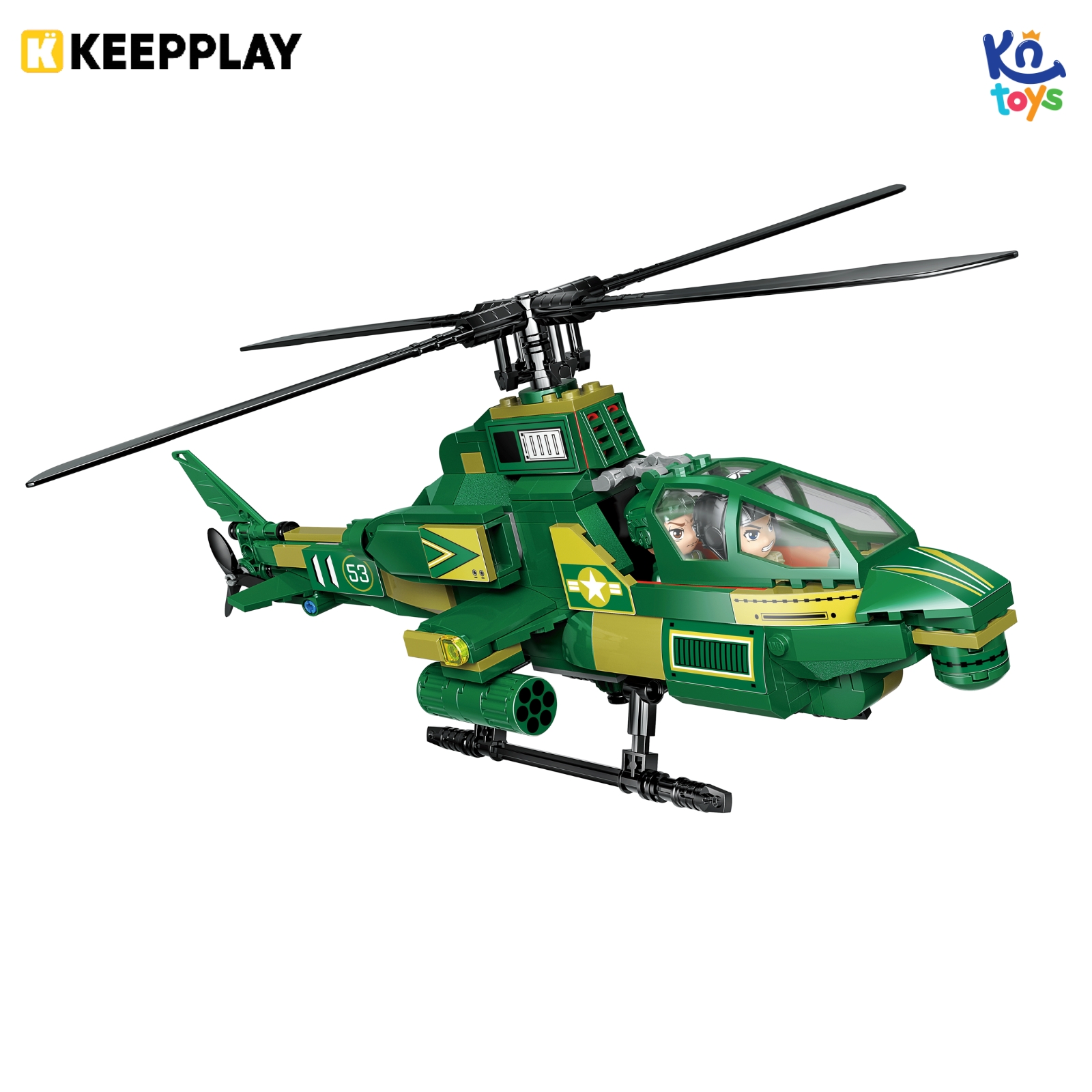 Đồ chơi lắp ráp, xếp hình K Keepplay 25003 - Trực thăng (354 mảnh ghép)