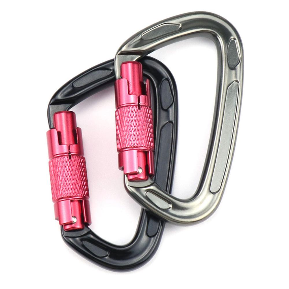 Móc khóa Carabiner, cổng khóa tự động 24KN để đi leo núi, cắm trại dã ngoại