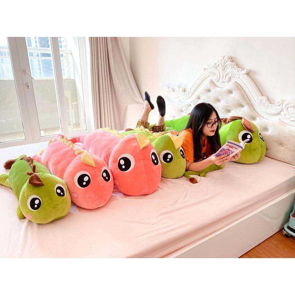 Gấu Bông Khủng Long Mắt Lồi To Khổng Lồ Thú Nhồi Bông Khủng Long Siêu Êm 65cm -1m8 Misu.vn