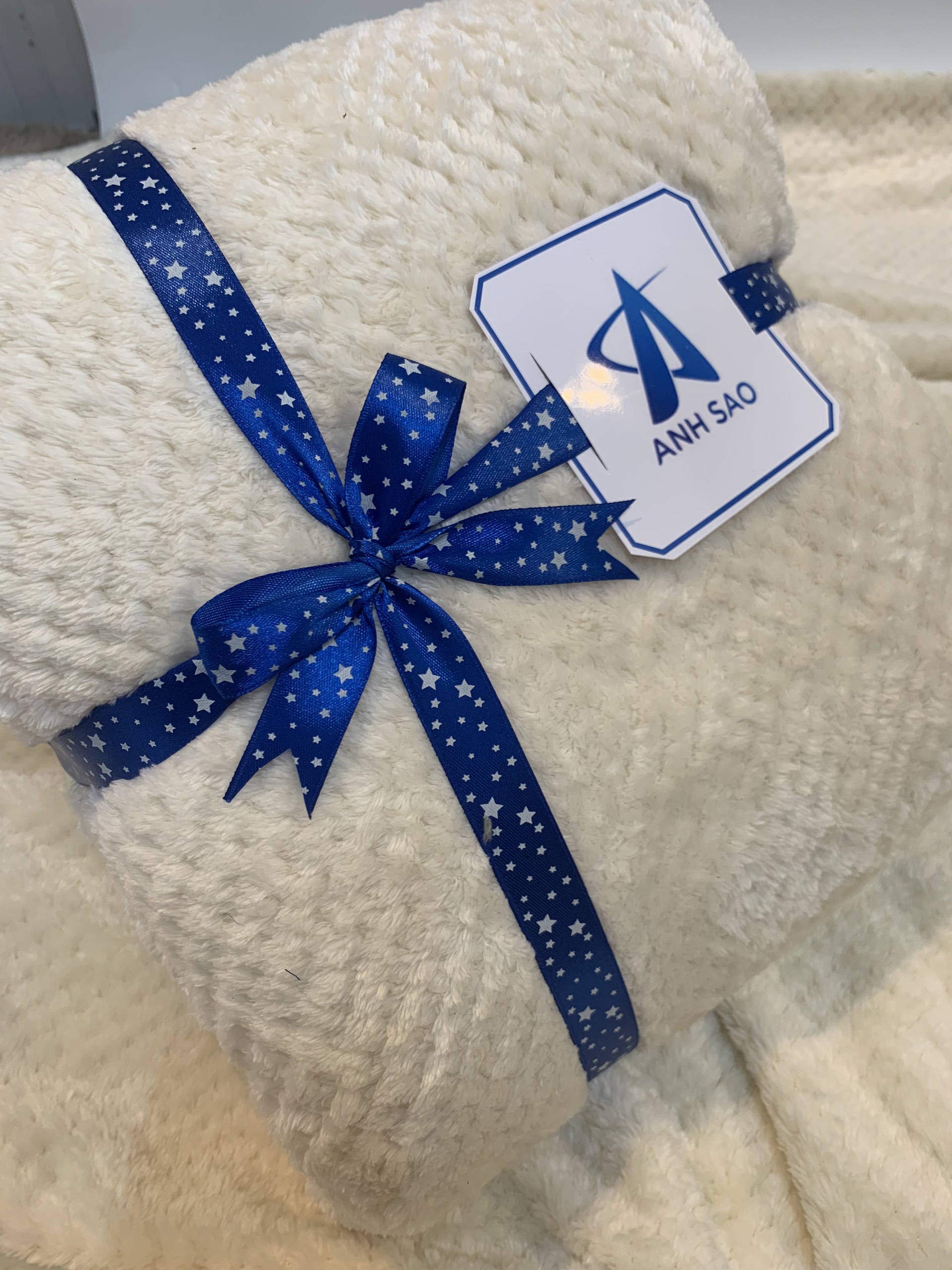 Mền lông cừu Thái Lan vân hạt bắp vải microfiber nặng 1.2 kg cao cấp A - mềm mại, ấm áp, kích thước 1m7x2m