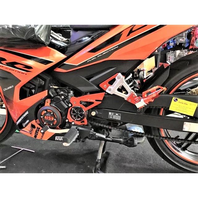 Bộ gác chân Bike Exciter 150 hàng hợp kim CNC loại đẹp dáng thể thao mẫu mới