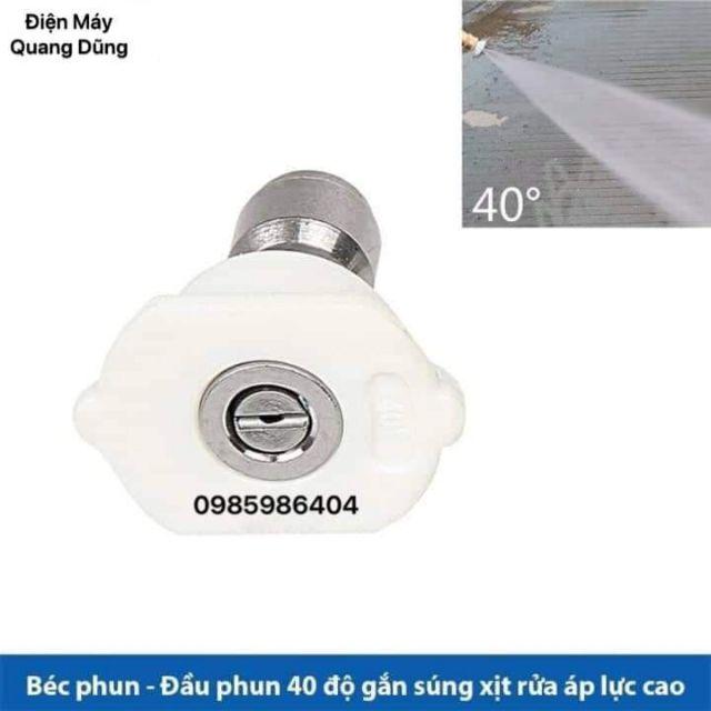 Béc phun - Đầu béc 0,15,25,40 độ gắn sung xịt rửa của máy rửa xe áp lực cao - Ren nối nhanh 1/4 inch