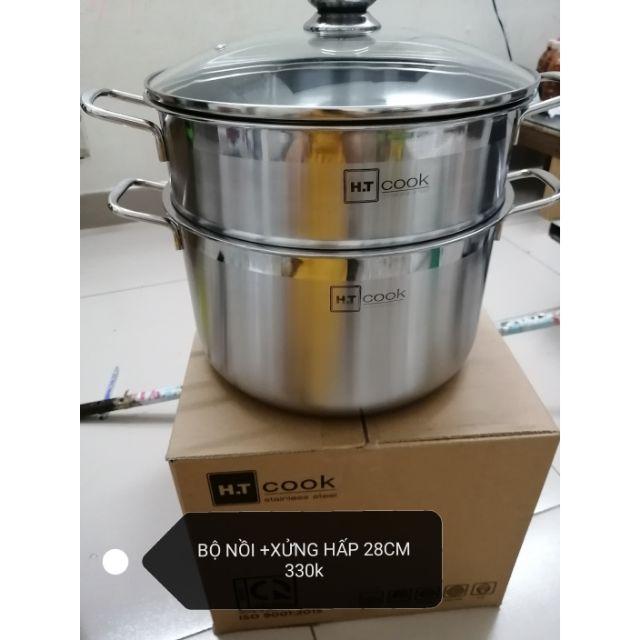 BỘ NỒI KÈM XỬNG HẤP 28CM HT COOK