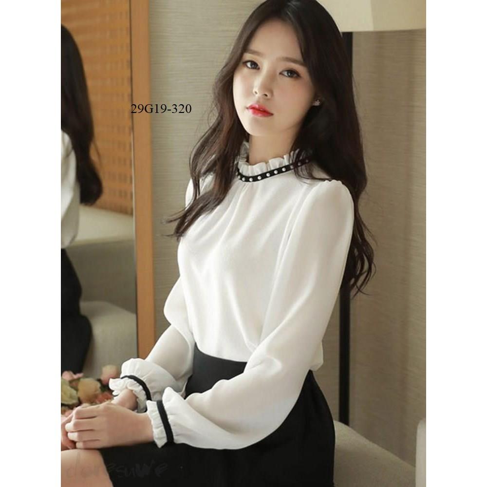 ÁO SƠ MI TRẮNG TIỂU THƯ -G19-320
