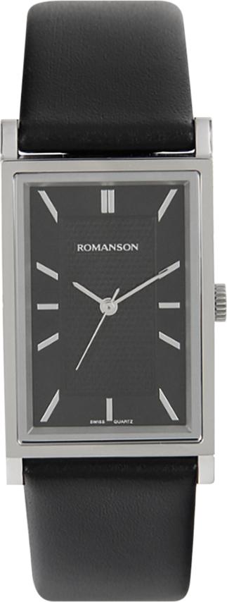 Đồng Hồ Nam Dây Da Romanson DL3124CMWBK (24 x 42 mm) - Đen