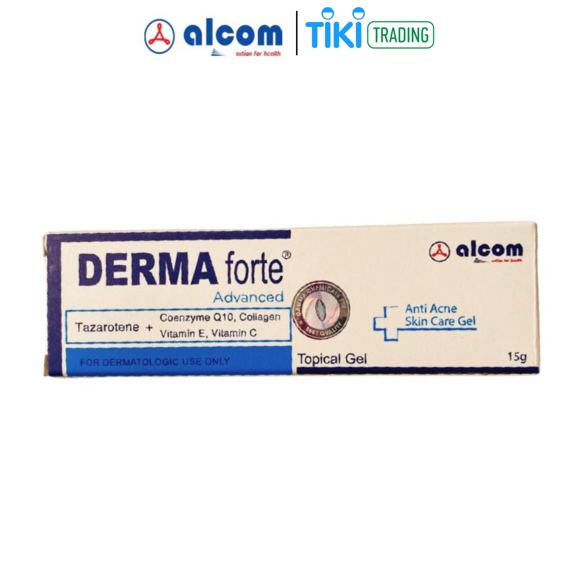 Derma Forte Gel 15g - Adavanced, Giảm Mụn Trứng Cá, Mờ Sẹo, Dưỡng Da