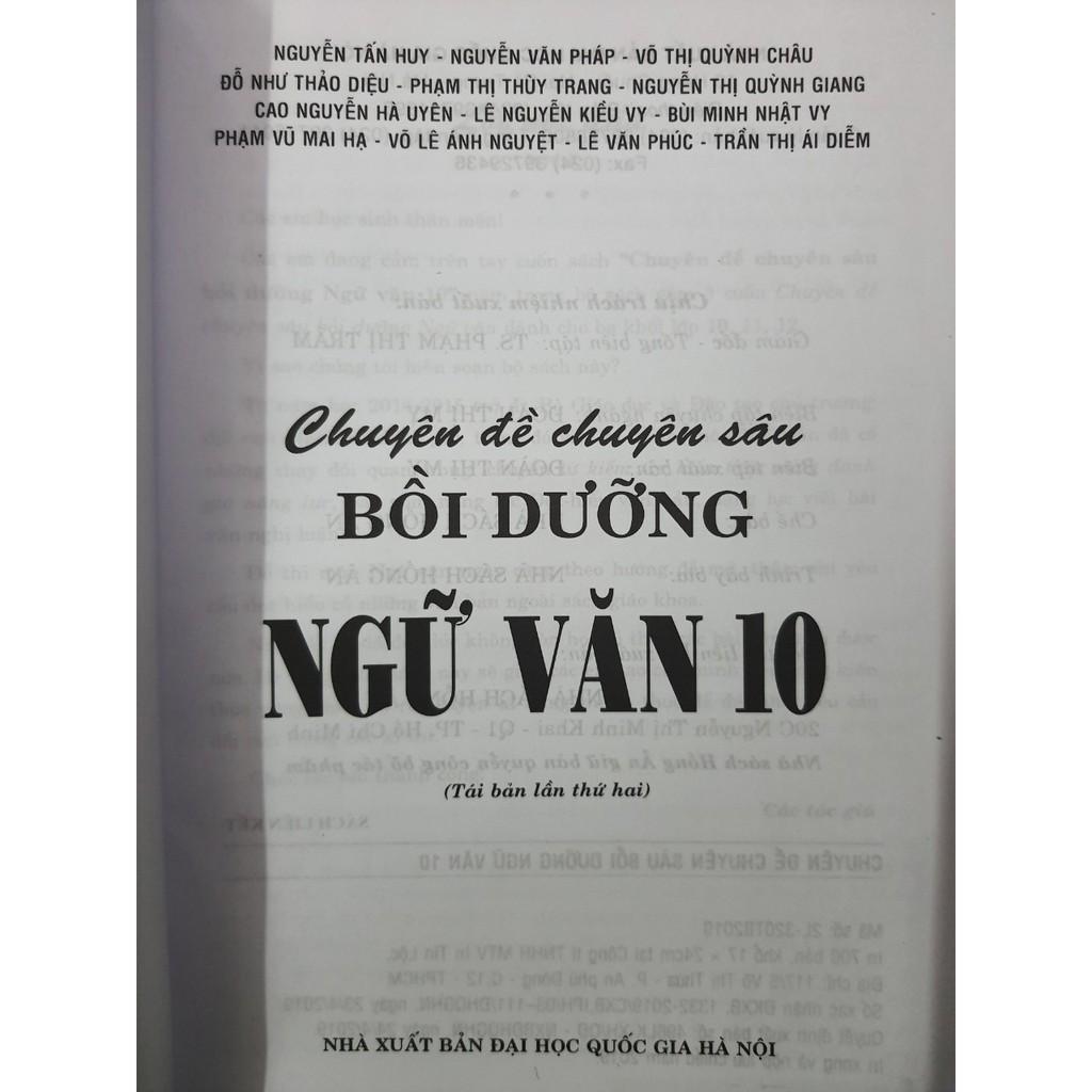 Sách - Chuyên Đề Chuyên Sâu Bồi Dưỡng Ngữ Văn 10 - Biên soạn theo chương trình GDPT mới-HA-MK