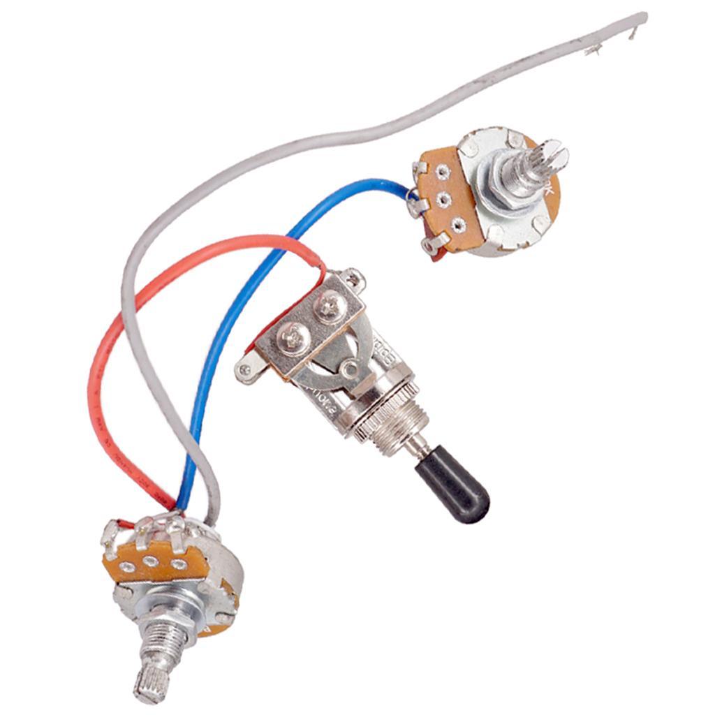 Electric Guitar Wiring Harness Prewired  3 Way Toggle Switch 500K Pots