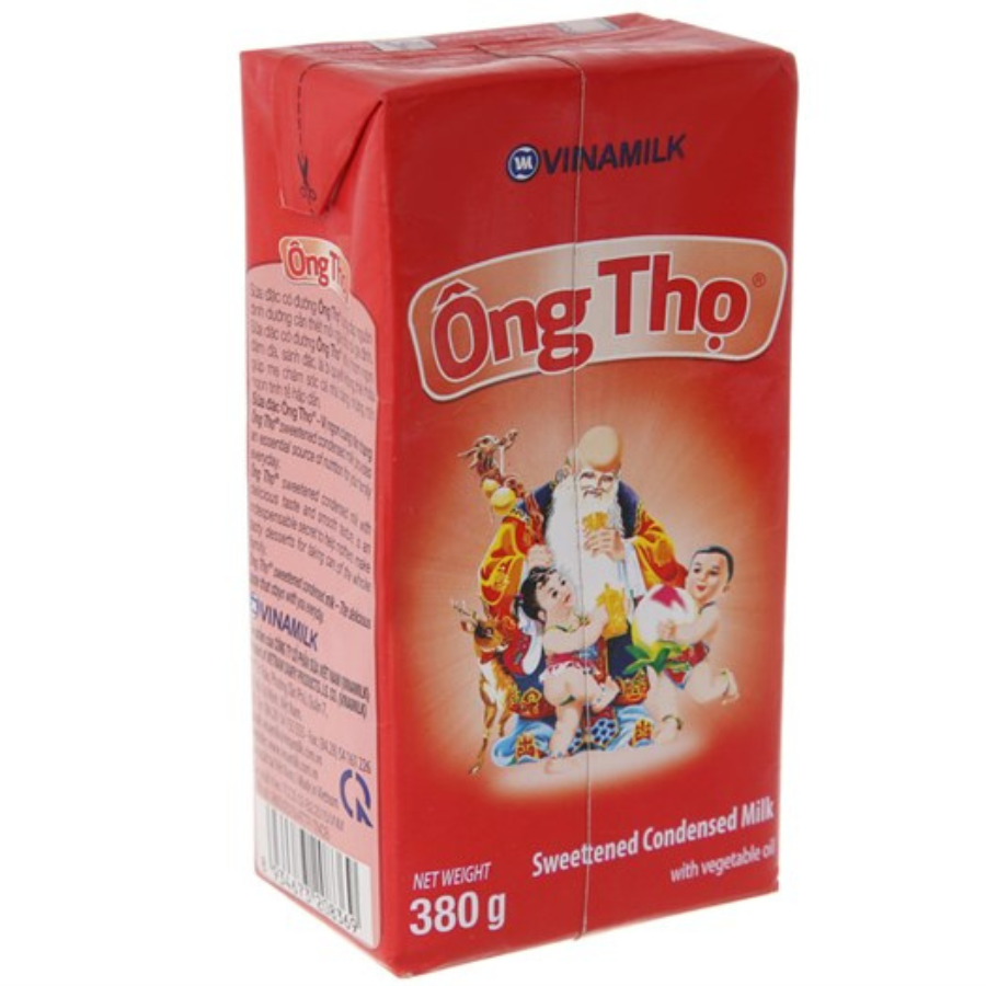 Thùng 12 sữa đặc có đường Ông Thọ đỏ - Hộp giấy 1284g