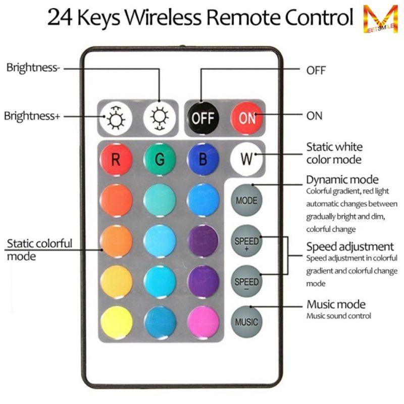 Combo Led dây nhiều màu RGB 5050 5V và bộ mạch nháy có điều khiển