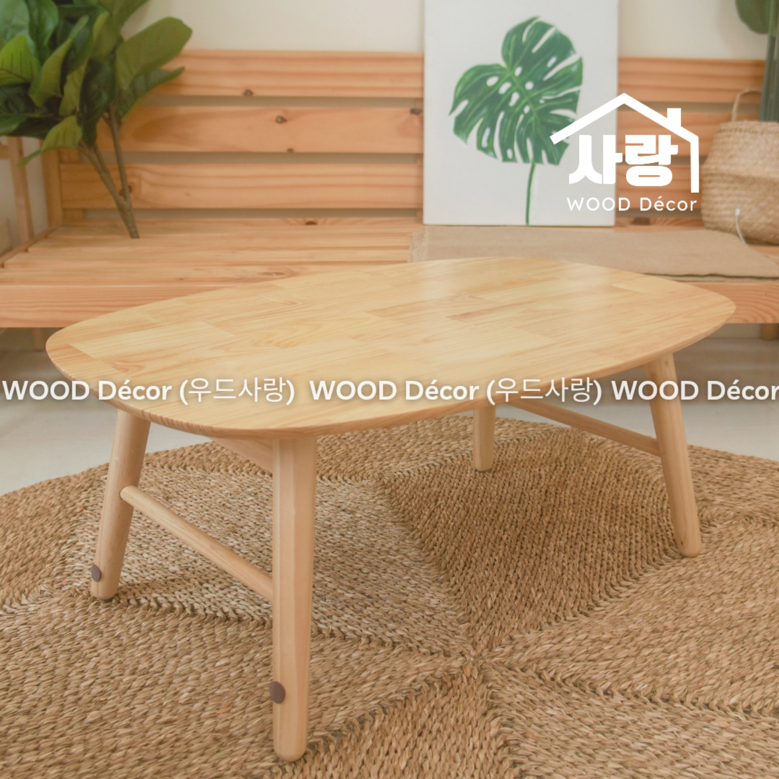 Bàn bệt gỗ gấp gọn phong cách Hàn Quốc FOLDING TABLE