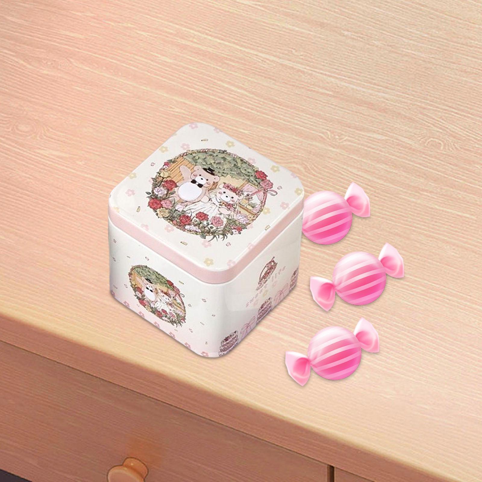 Square Candy Tins with Lid Food Storage Box for  Storage DIY Projects