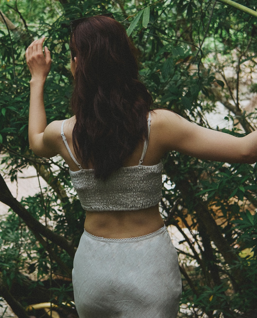 Áo Croptop Linen Lanh TOP208 thời trang thiết kế Hity