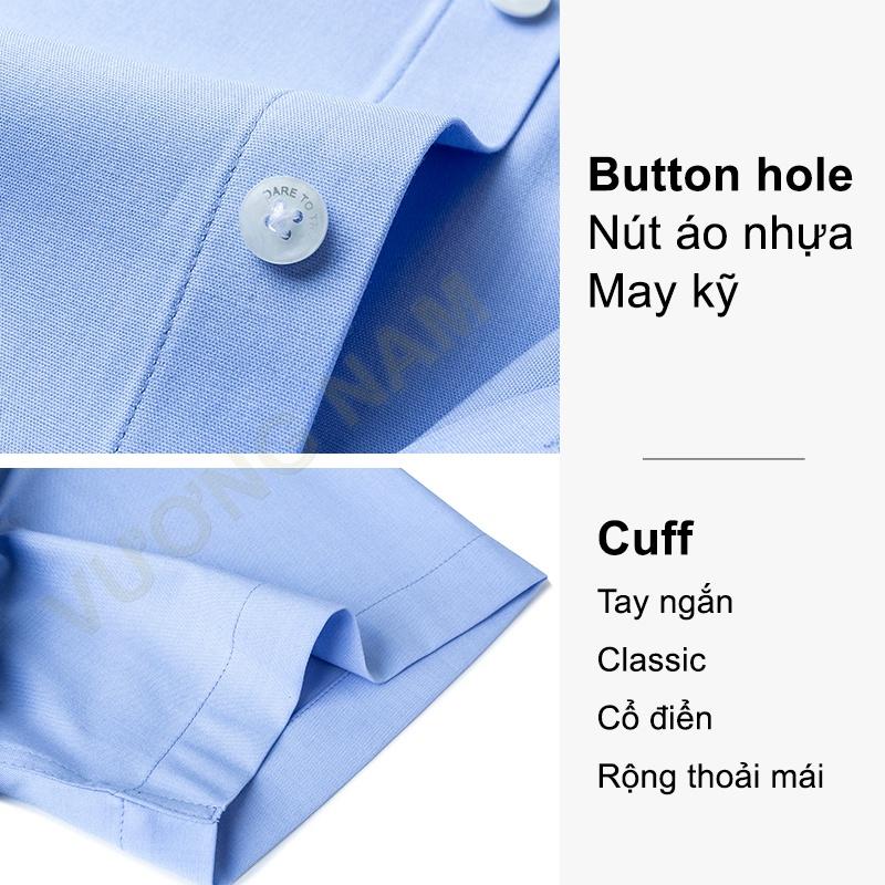 Áo sơ mi nam công sở ngắn tay cao cấp form rộng đẹp vải kate trơn mát