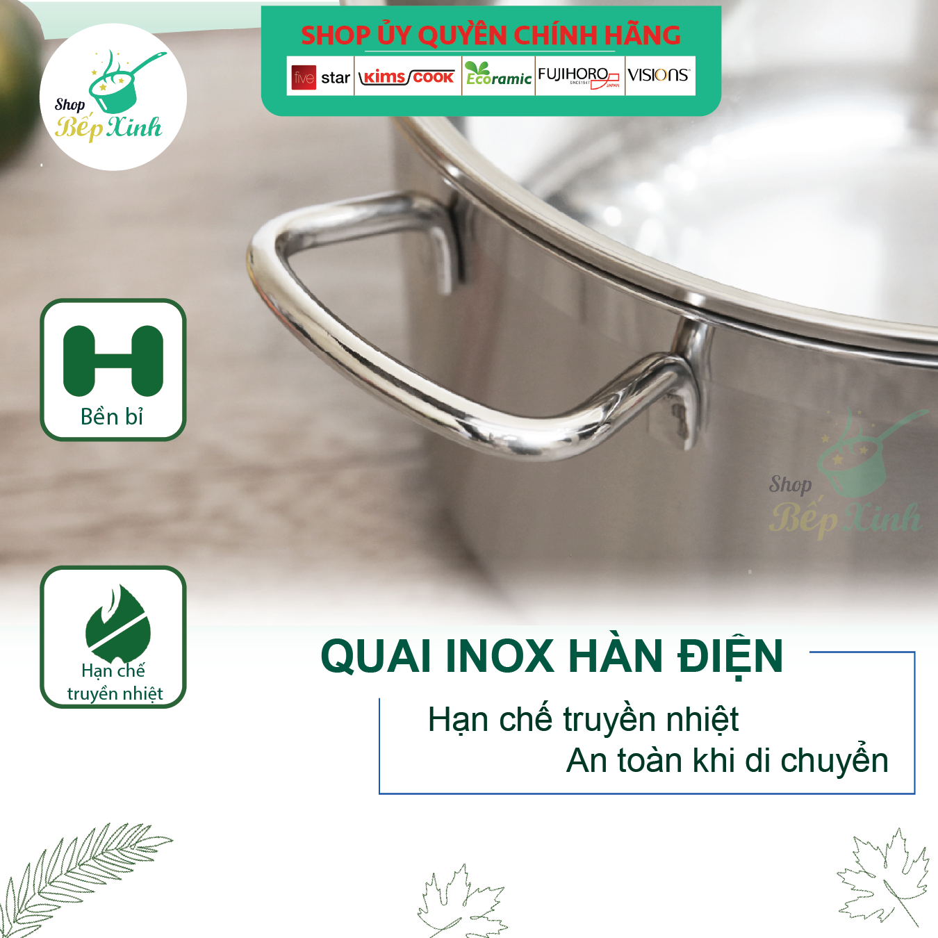 Bộ 2 nồi inox 3 đáy từ Fivestar 18cm và 24cm - hàng chính hãng