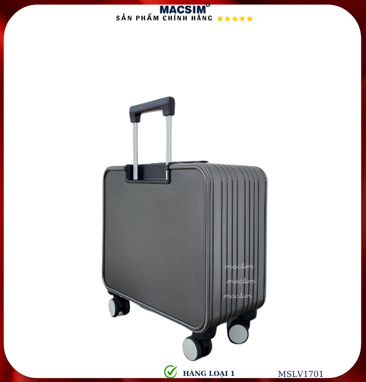 Vali hợp kim nhôm cao cấp Macsim MSLV1701 cỡ 16 inches màu đen, ghi xám hàng loại 1
