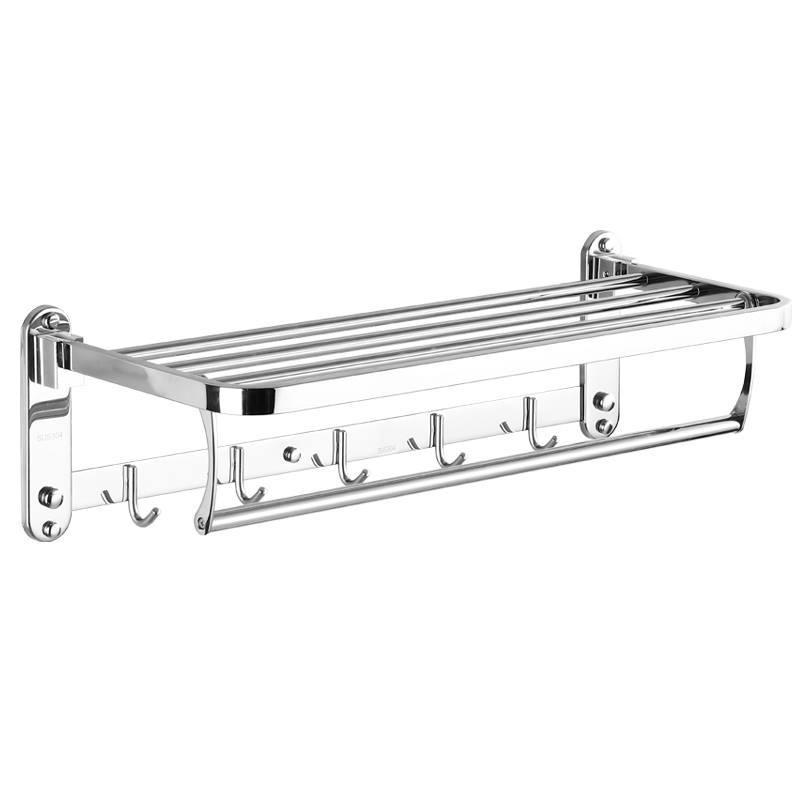 Kệ vắt khăn phòng tắm gấp đứng Inox Sus 304 cao cấp.