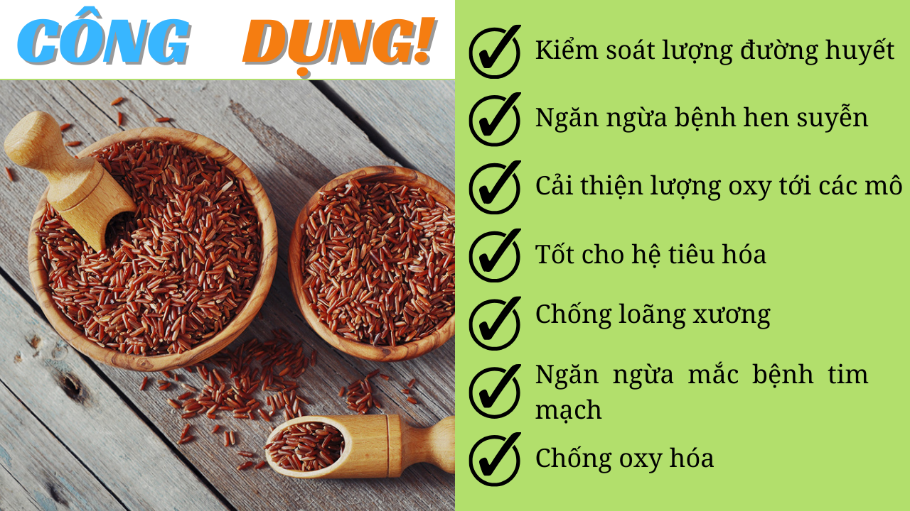 Gạo Lứt Huyết Rồng - Túi 5 kg - Dẻo, thơm, mềm cơm