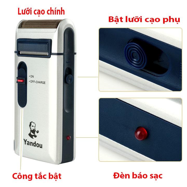 Máy Cạo Râu Mini Yandou SC-W301U Nobihome Nhỏ Gọn Cắt Siêu Sắc Siêu Bền Pin Cực Trâu Có Thể