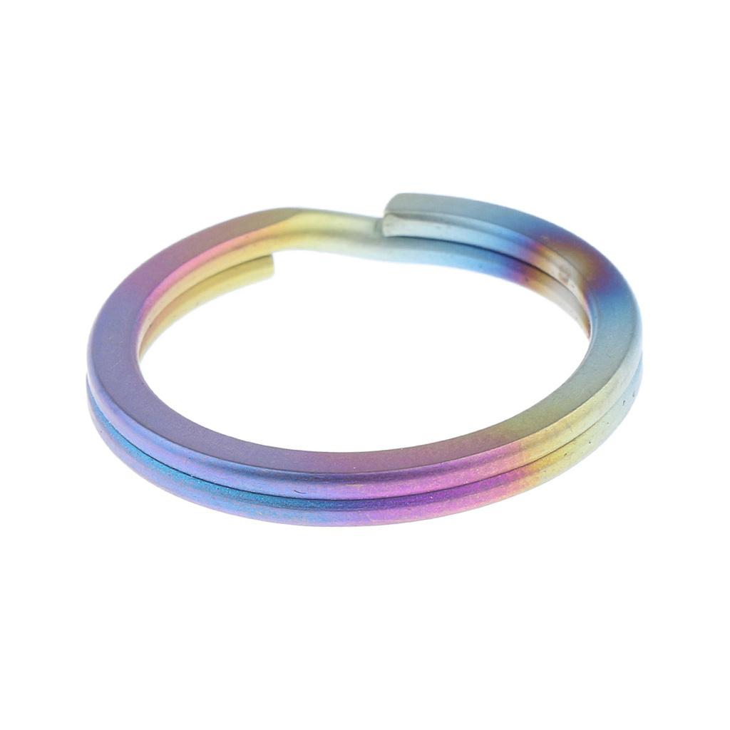 2xTitanium Key Ring Pocket Tool Mini Split Keychain Circle Clip Colorful 25mm