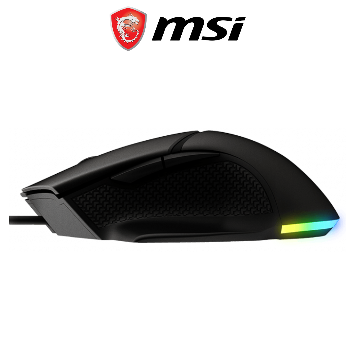 Chuột Gaming MSI Clutch GM20 Đèn LED RGB, 8 Nút, 6400 DPI Với 5 Mức DPI, Dây Cắm USB Dài 2M - Hàng Chính Hãng