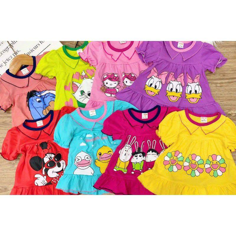 Bộ ngố cotton 4c bé gái size đại - Đồ bộ trẻ em
