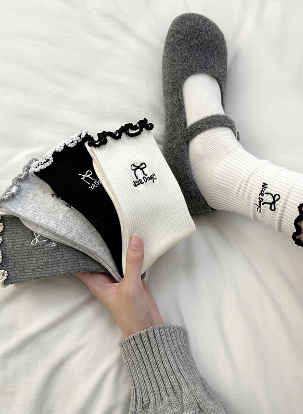 SET 5 ĐÔI TẤT VỚ NƠ NỮ DỄ THƯƠNG MÃ 54 DÀNH CHO NỮ