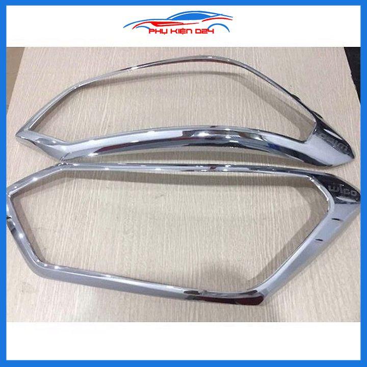 Ốp viền đèn pha hậu mạ crom Toyota Wigo chống trầy trang trí bảo vệ xe