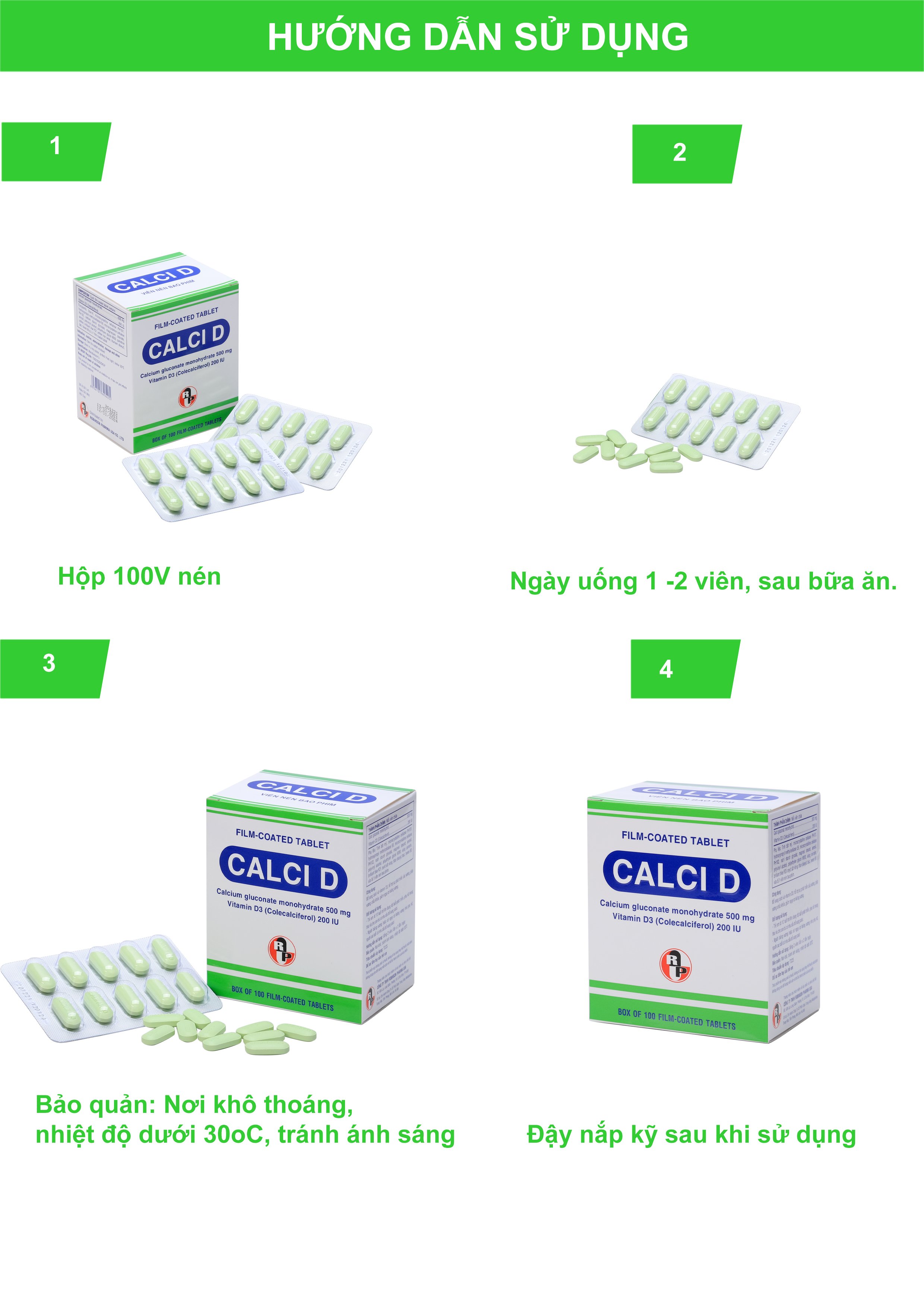 COMBO 2 TẶNG 1 TPCN Viên uống giúp bổ sung canxi và vitamin D3 cho người lớn tuổi,phụ nữ sau mãn kinh và trẻ em đang phát triển chiều cao...-CALCI D-hộp 100 viên