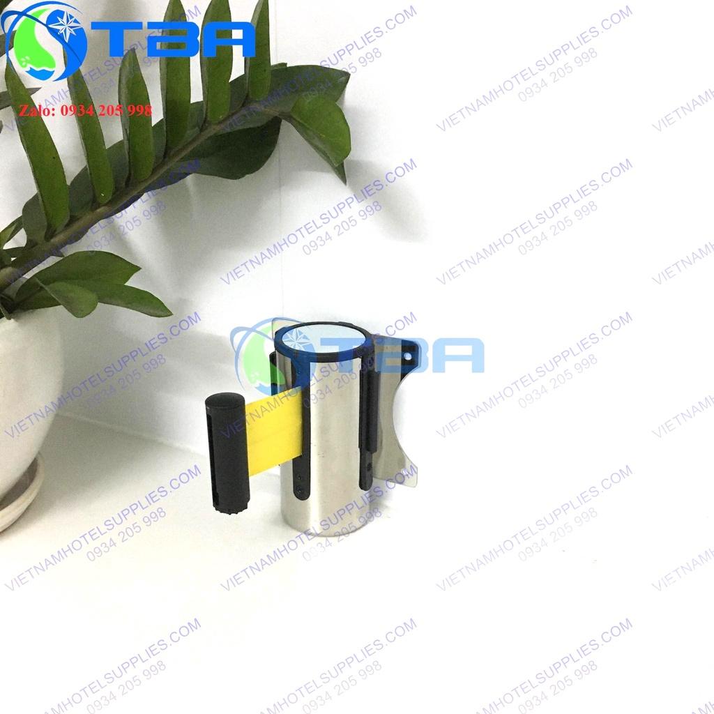 Đầu dây trụ chắn gắn tường inox dây căng 2m màu vàng cao cấp