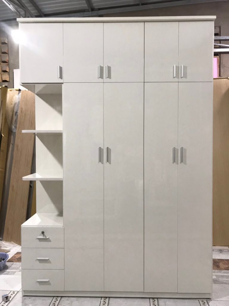 Tủ áo Tundo hộc kèm kệ ngang 1m6 x Cao 2m4