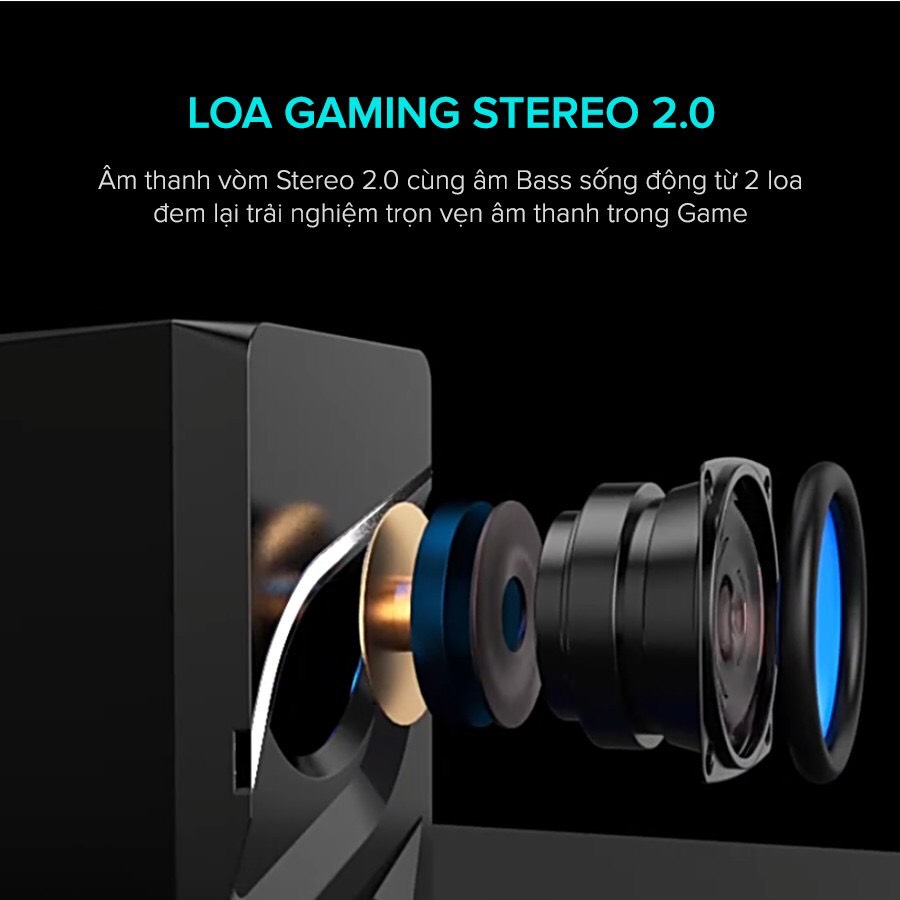 Loa Gaming RGB HAVIT SK708, Âm Thanh Stereo 2.0, 7 Chế Độ Màu RGB, Công Suất 6W - Hàng Chính Hãng