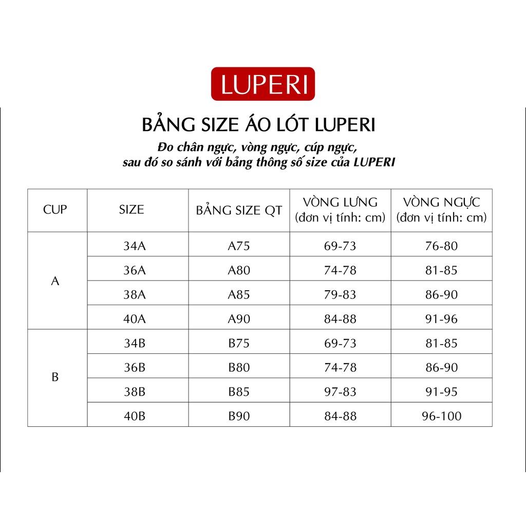 Áo Lót Nâng Ngực Nữ Cao Cấp Luperi LP8201000 Có Gọng Đệm Vừa Mút Siêu Mềm Dáng Quả V Tôn Vòng 1 Quyến Rũ Bản 2 Móc