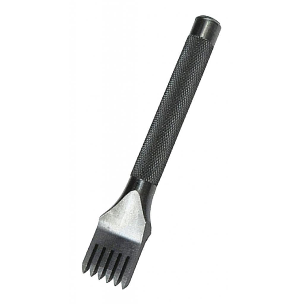 4XLEATHER STITCHING PUNCH TOOLS 4MM 1+2+4+6 PRONG DIAMOND LEATHER HOLE PUNCH