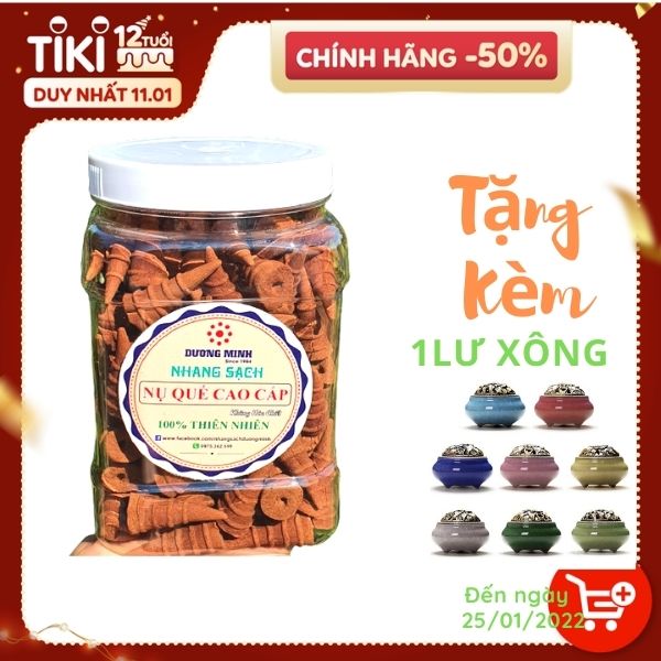 Nhang nụ quế cao cấp Dương Minh hộp 500g nhang sạch chuẩn organic tự nhiên