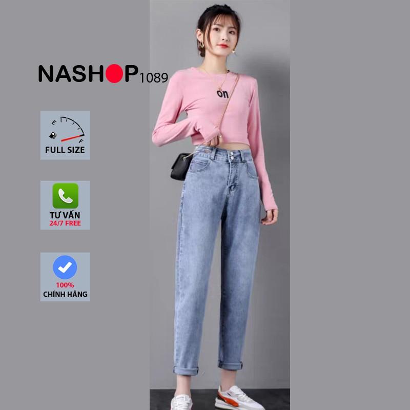 Quần bò baggy nữ quần jean baggy nữ quần jeans nữ lưng cao cạp cao quần nữ đẹp 3 size S M L hot năm 2021 QT18