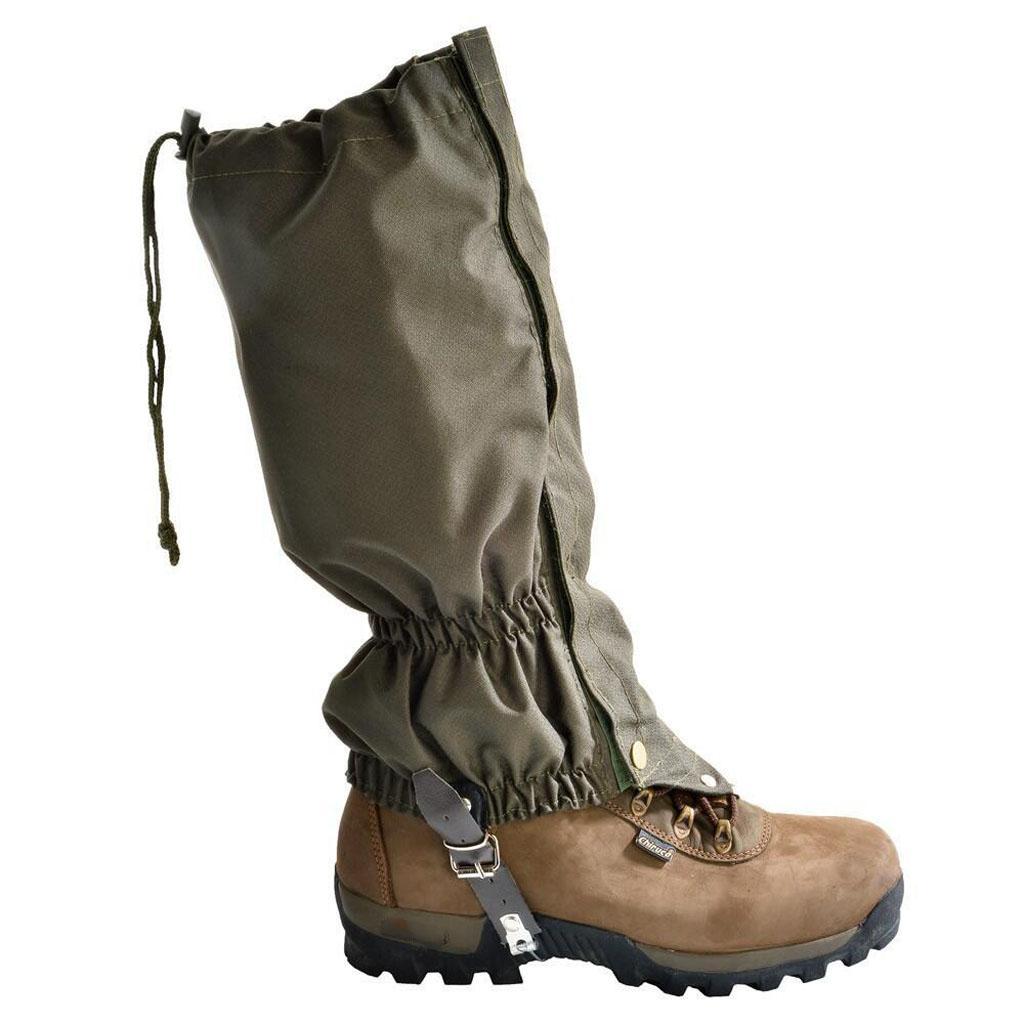 Two Pairs of Waterproof Breathable Snow High Leg Gaiters for Outdoor Walking Hiking Fishing Hunting Trimming Grass