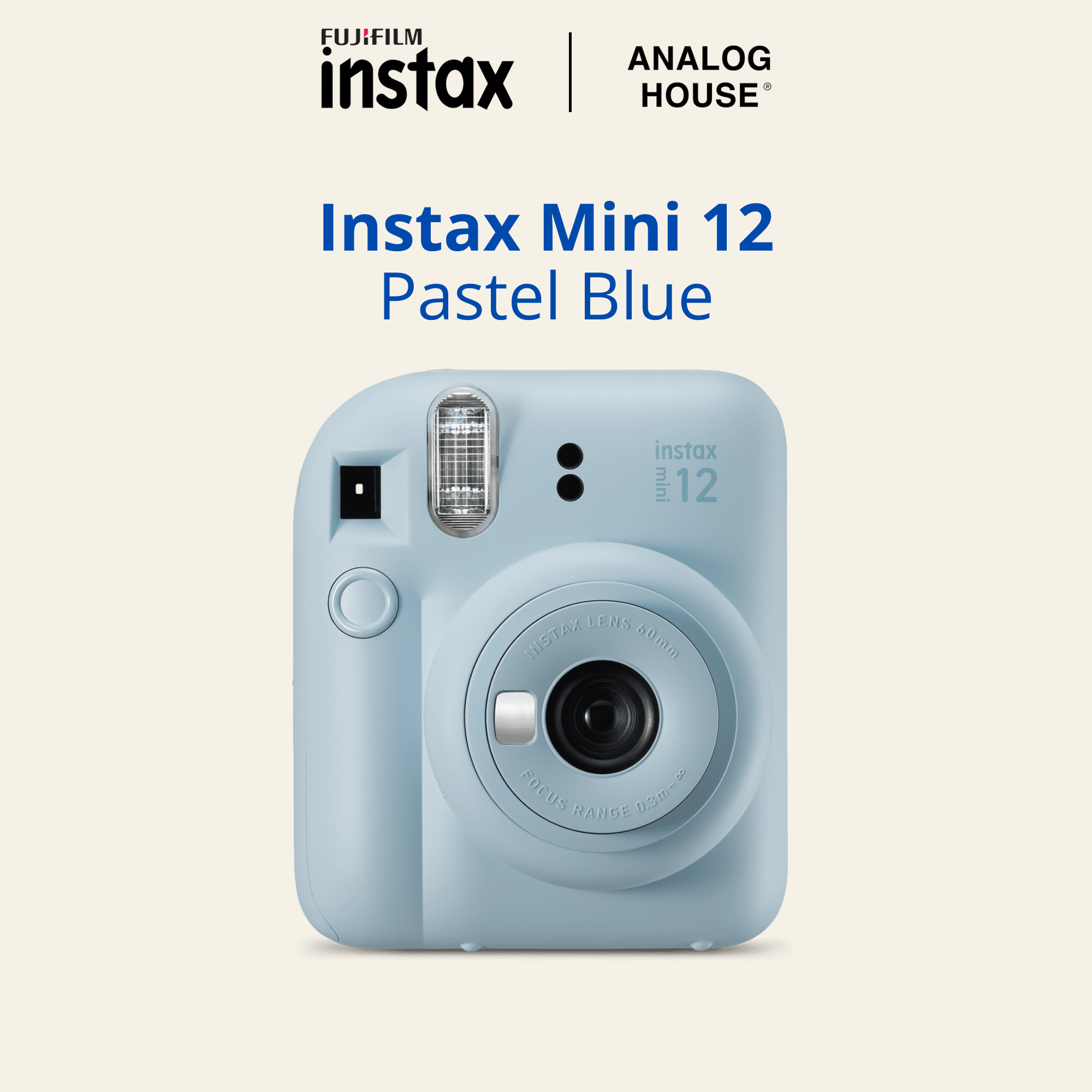 Máy Ảnh Chụp Lấy Liền Fujifilm Instax Mini 12 - Hàng Chính Hãng - Xanh Dương - Pastel Blue