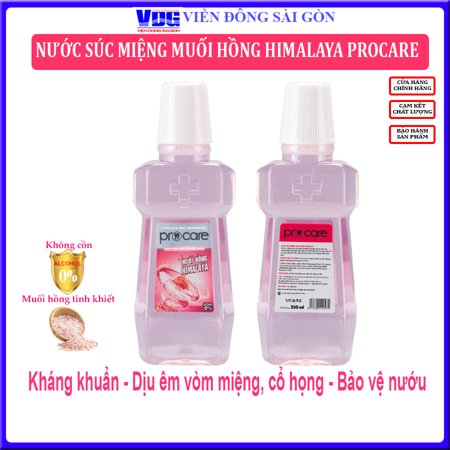 Nước súc miệng Procare muối hồng Himalaya (250ml)