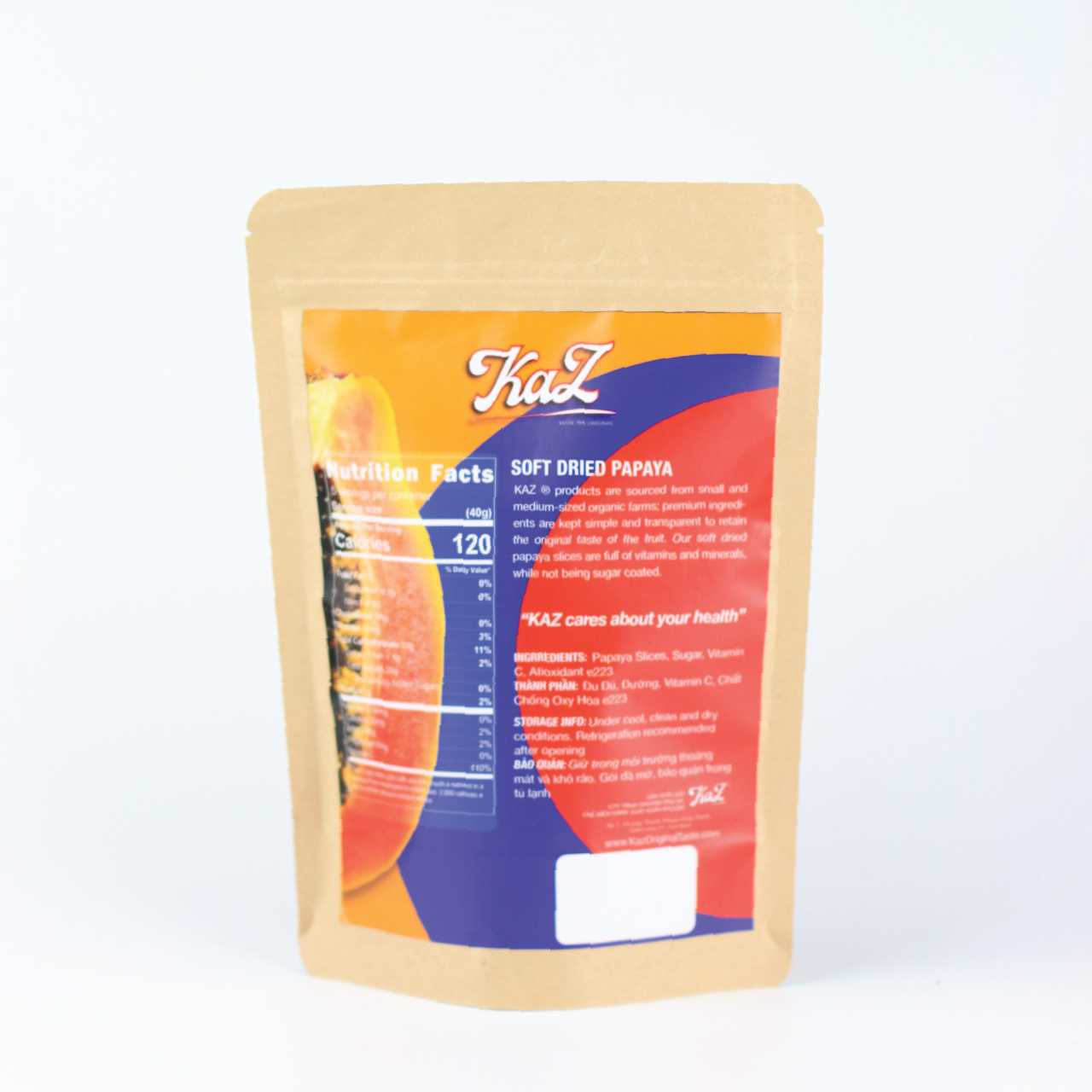 Đu Đủ Sấy Dẻo Kaz 200g - Soft Dried Papaya