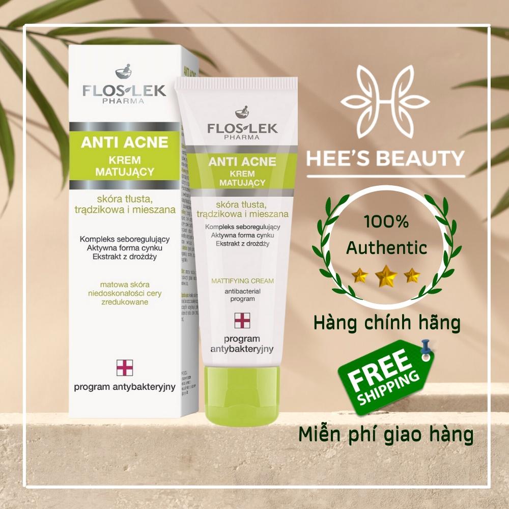 Kem Dưỡng Ẩm Và Kiểm Soát Dầu Floslek Anti Acne Mattifying Cream - Hee's Beauty Skincare