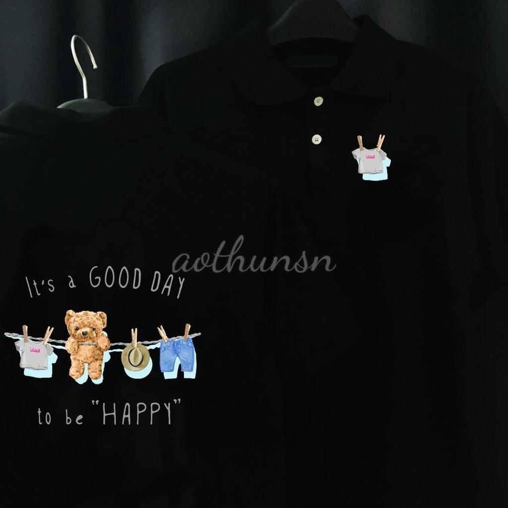 Áo thun cổ trụ cổ bâu polo GOOD DAY