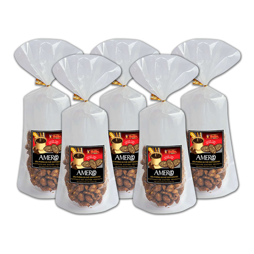 Combo 5 túi Đậu phộng Amero Cappuccino Tân Tân 100g