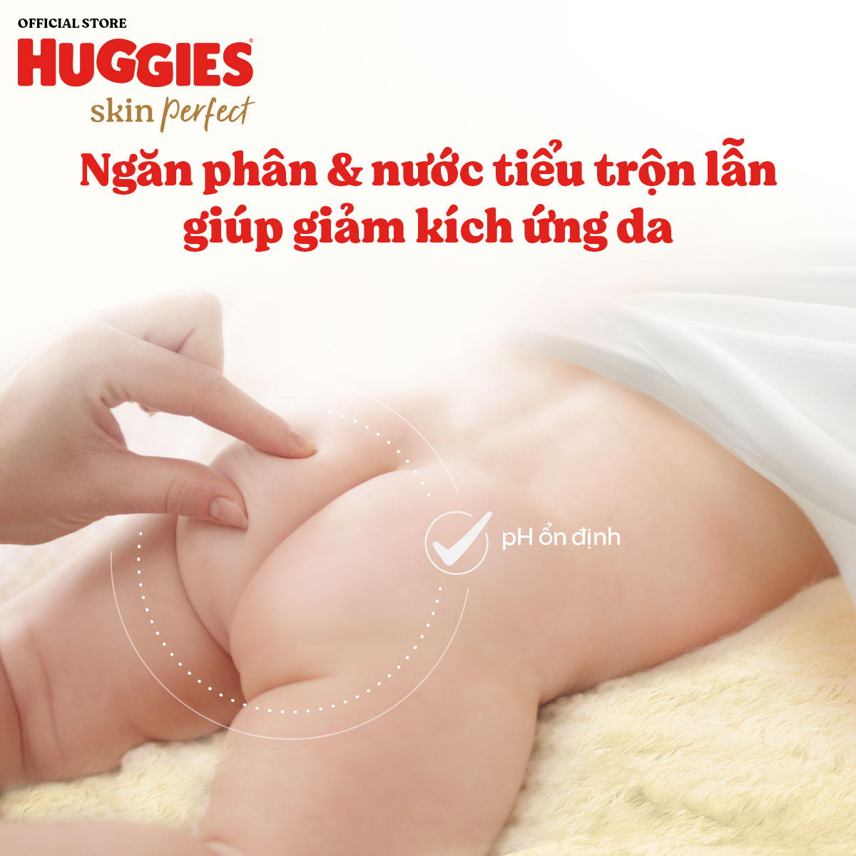 Thùng 3 gói Tã/ Bỉm quần Huggies Skin Perfect M/L/XL/XXL Super Jumbo Với 2 Vùng Thấm Giảm Kích Ứng Da