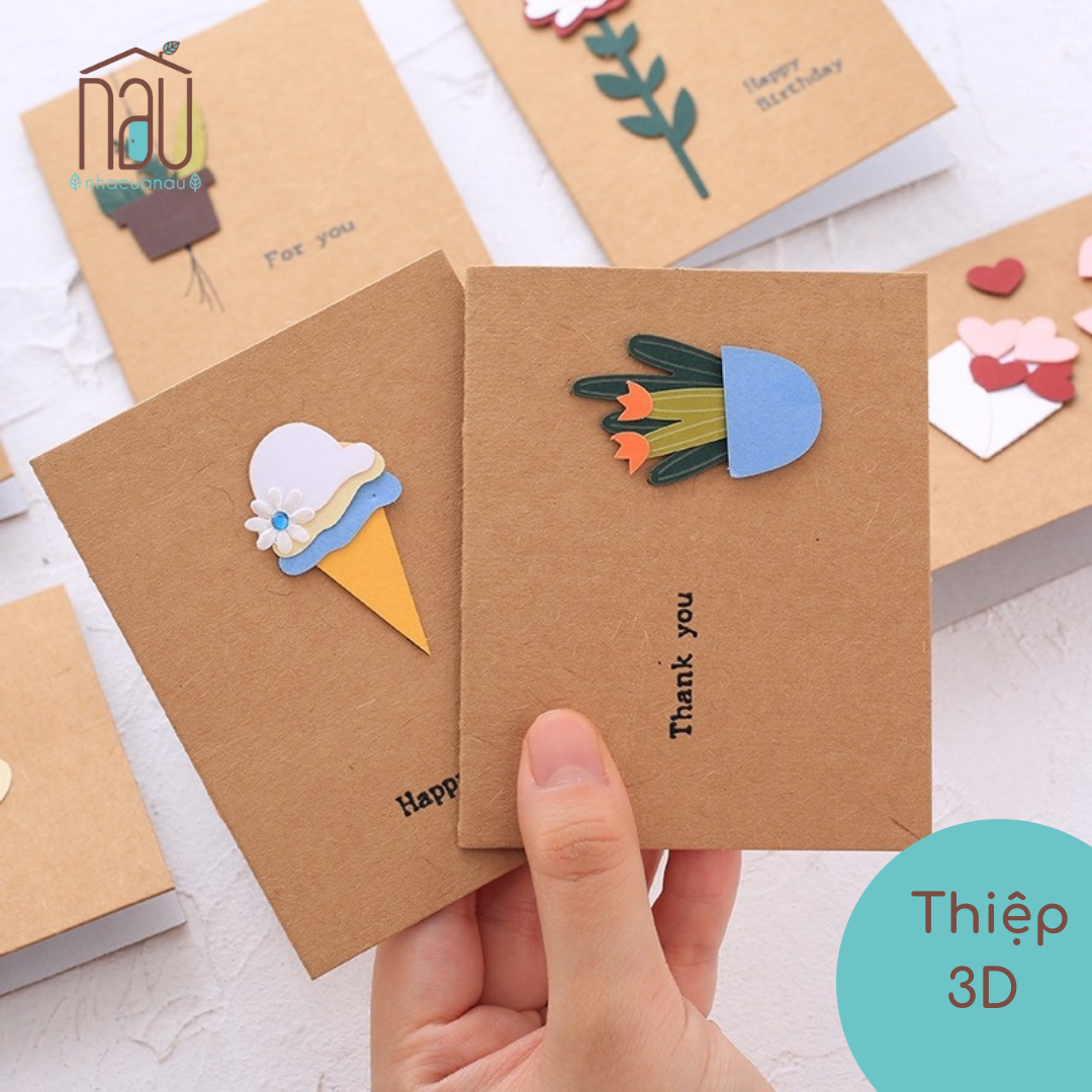Thiệp quà tặng sinh nhật, quà tân gia, nhà mới, các dịp lễ đặc biệt, tặng người thân, nhân viên tại Nhà của Nâu