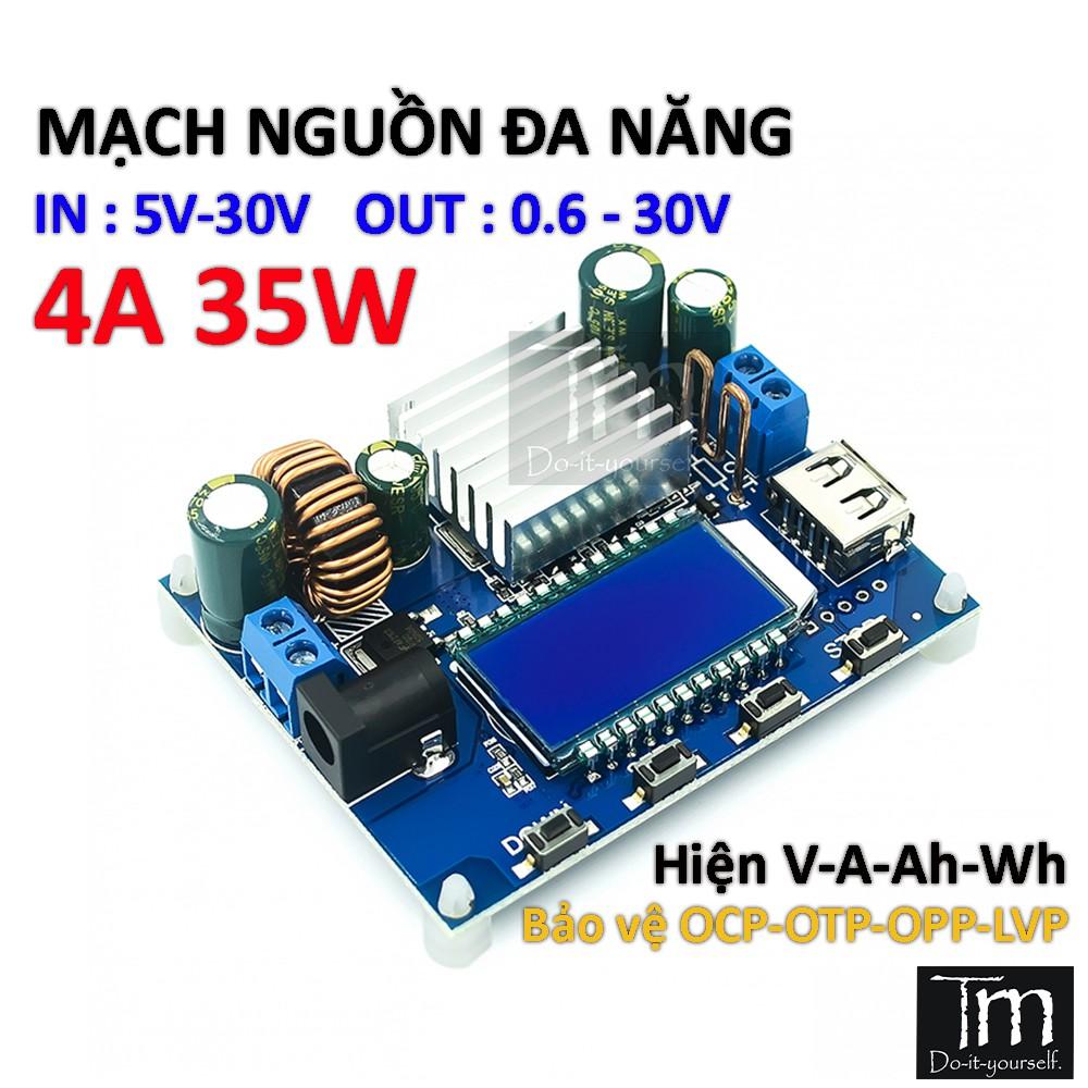 Mạch Nguồn Tăng Hạ Áp 5-30V 4A Nhiều Chức Năng