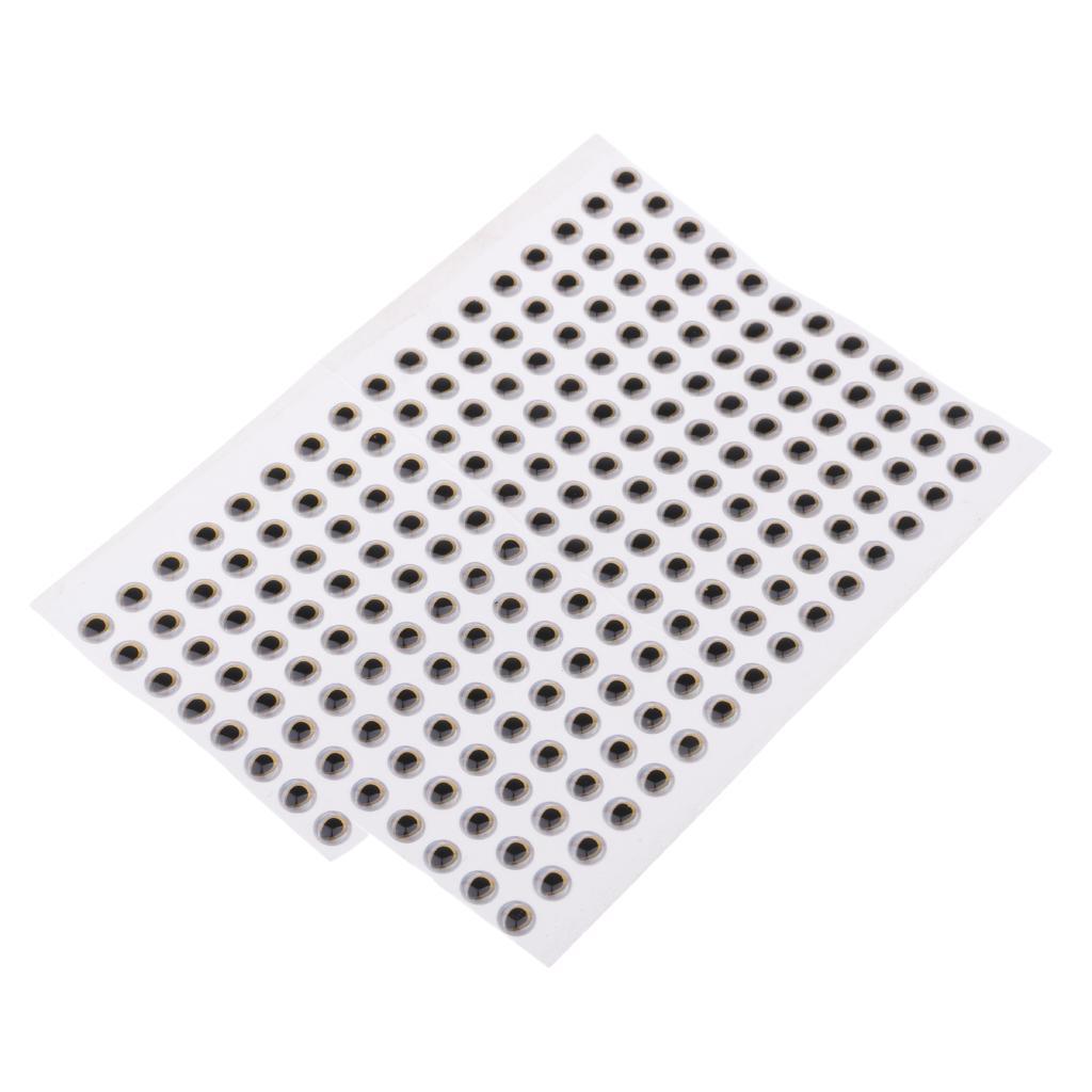 200pcs Fishing Lure Eyes 3D Holographic Eyes Fly Tying Jigs DIY Crafts 6mm