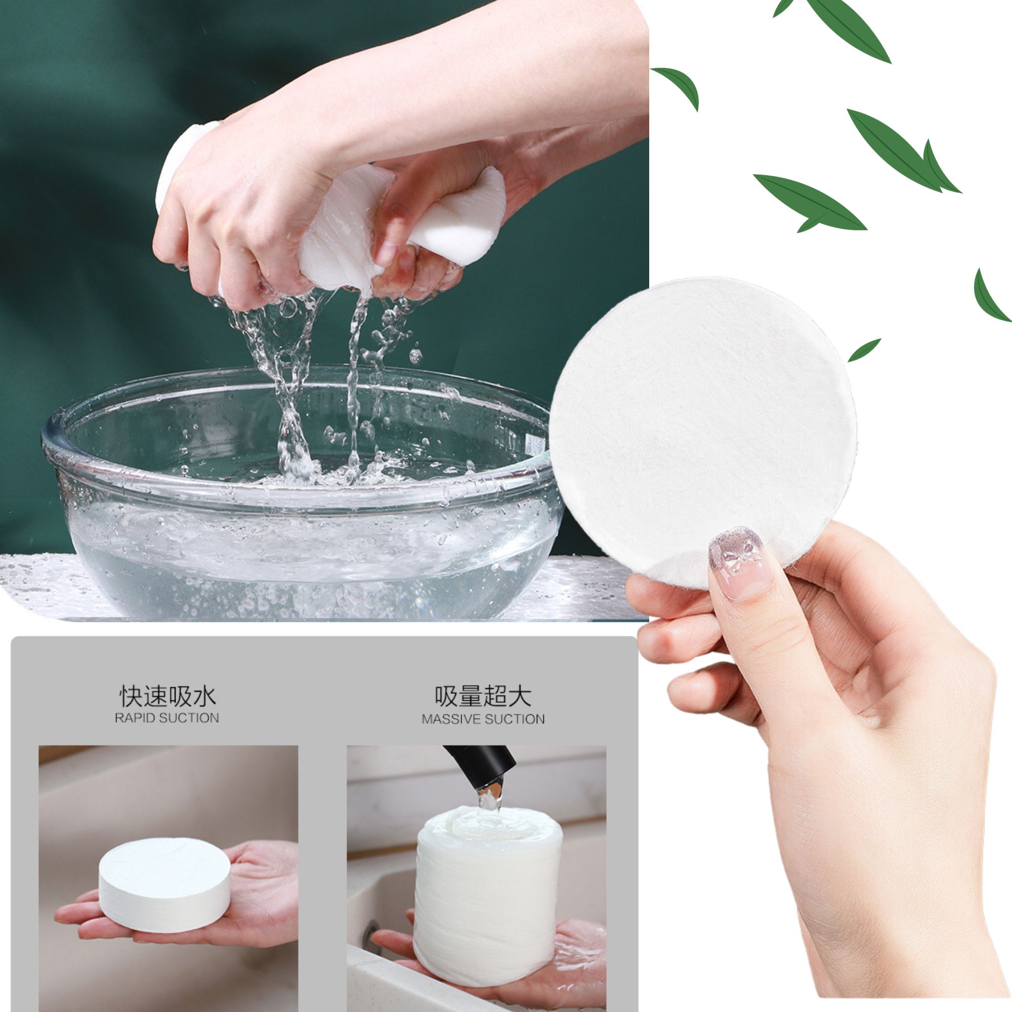 Khăn Tắm Nén Du Lịch Chất Cotton 100% Tiện Lợi Dùng 1 Lần Kích Thước 70cm x 140 cm