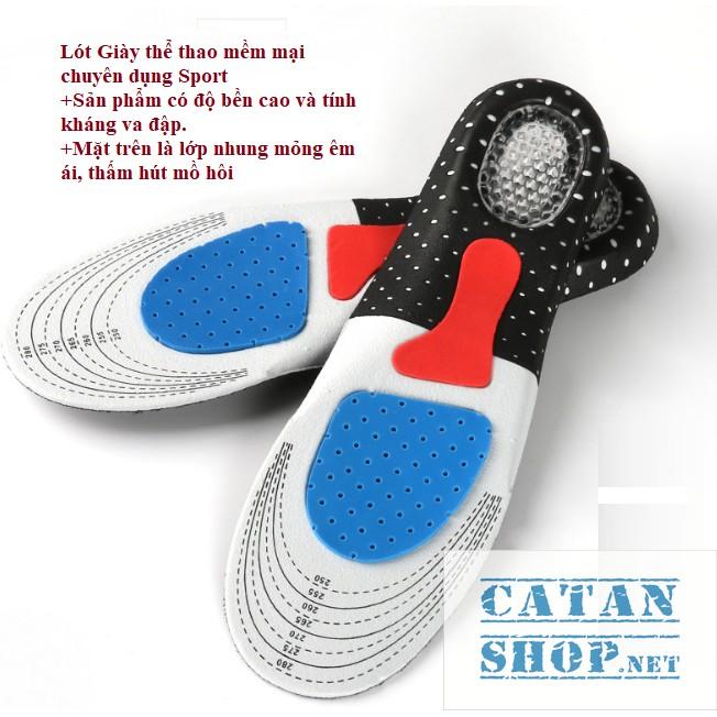 Miếng lót giày thể thao chuyên dụng, Lót đế giày Sport siêu êm chân, khoáng khí, khử mùi hôi, tiện dụng